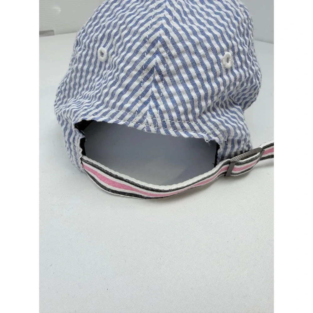 47 Brand New York Yankees Womens Seersucker Baseball Hat Blue White Striped NY